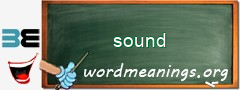 WordMeaning blackboard for sound